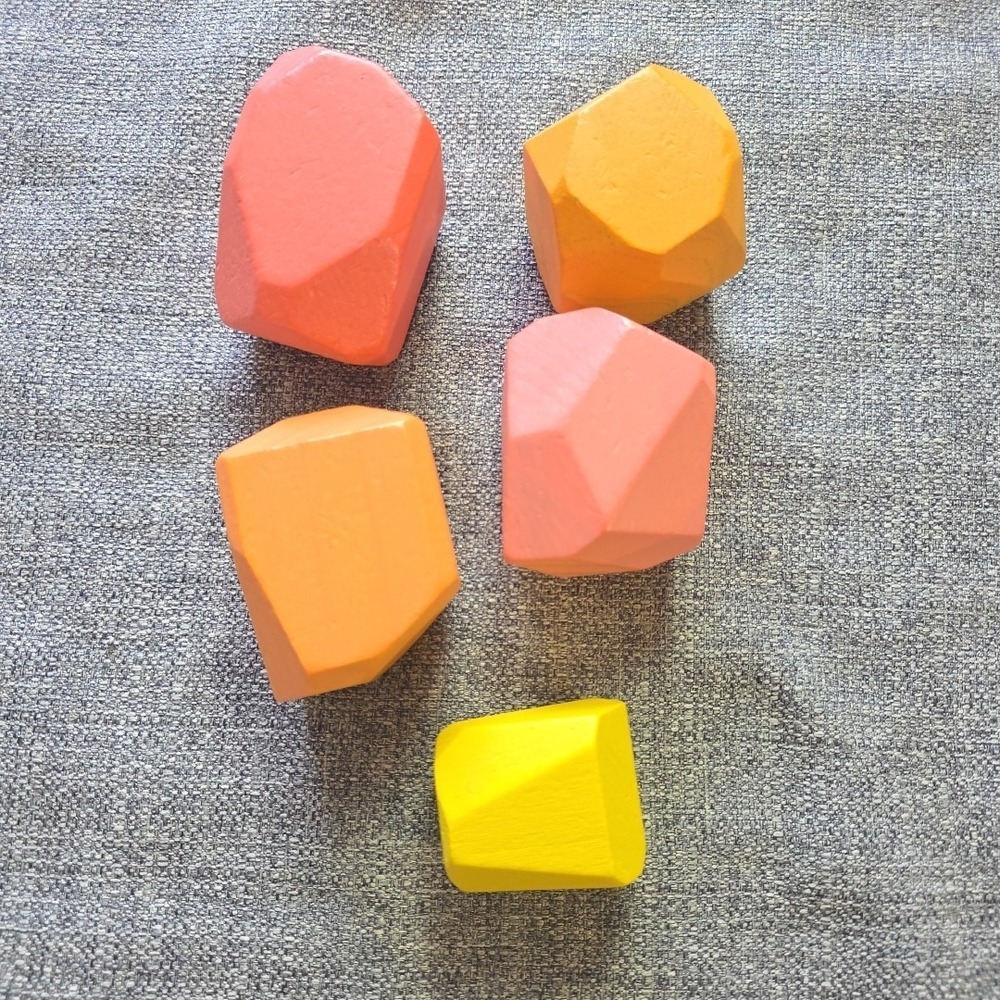 Lovevery Solid Wood Stacking Boulders, from The Free Spirit Montessori Play Kit